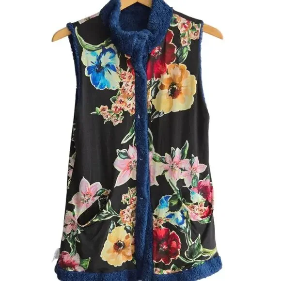 Johnny Was Vicney Lagoon Reversible Vest XS - Picture 3 of 11